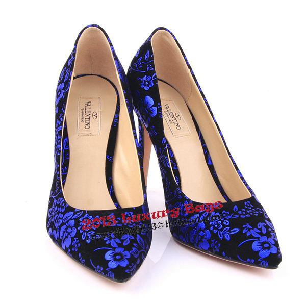 Valentino Suede Leather 11CM Pump VT167 Blue