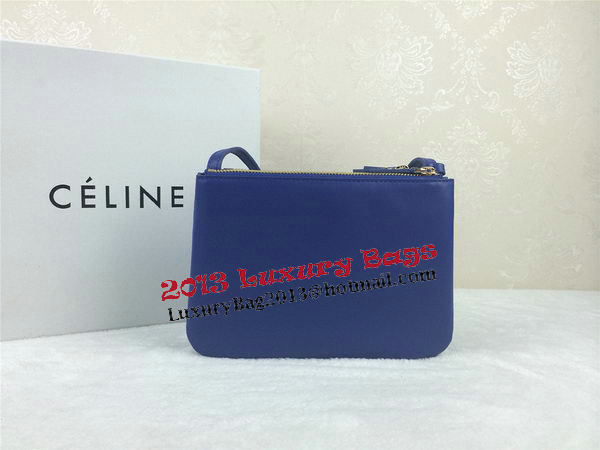 Celine Trio Original Leather Shoulder Bag C98317 Blue