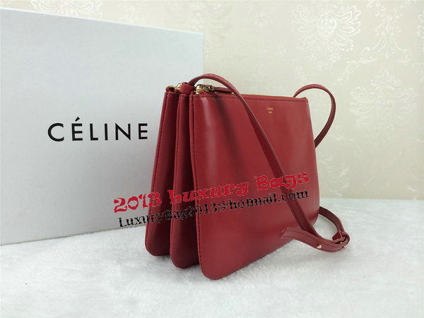 Celine Trio Original Leather Shoulder Bag C98317 Burgundy