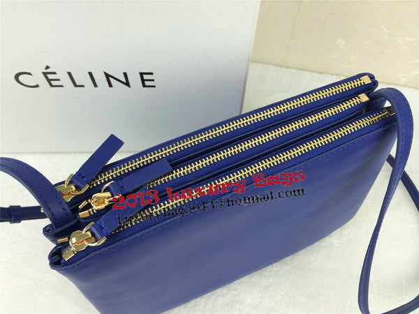 Celine Trio Original Leather Shoulder Bag C98318 Blue