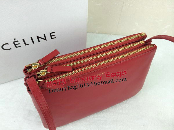 Celine Trio Original Leather Shoulder Bag C98318 Burgundy