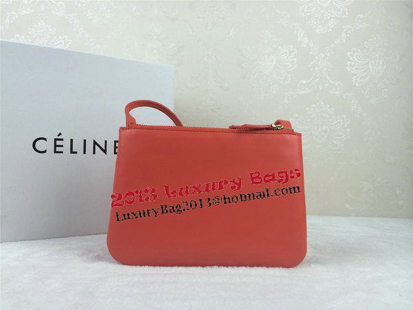 Celine Trio Original Leather Shoulder Bag C98318 Orange