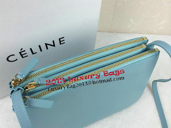 Celine Trio Original Leather Shoulder Bag C98318 SkyBlue