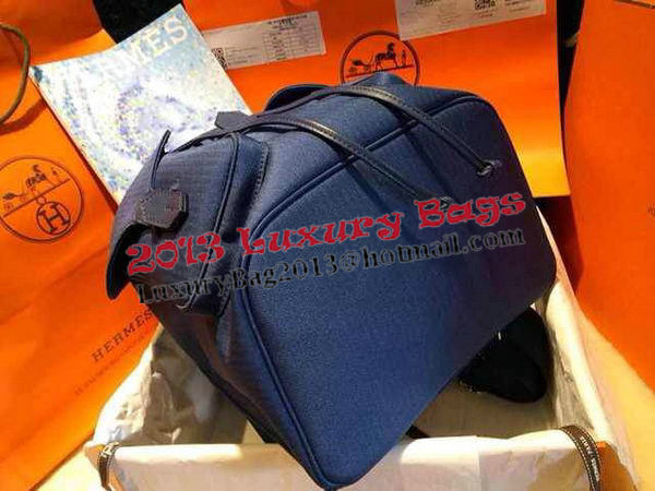 Hermes Canvas & Leather Backpack H1718 Royal