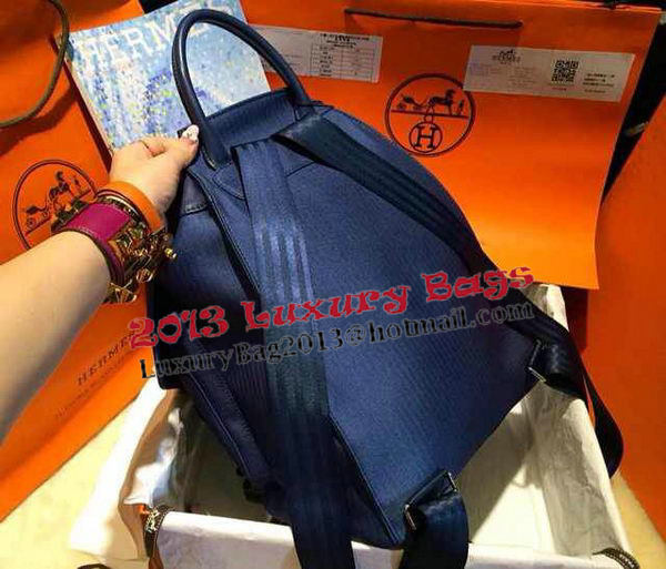 Hermes Canvas & Leather Backpack H1718 Royal