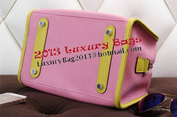 Hermes mini Boston Bag Grainy Leather H26 Pink