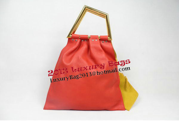 Celine Original Leather Tote Bag C2010 Red