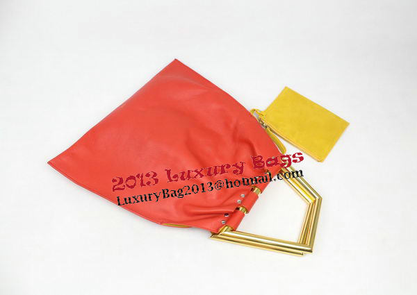 Celine Original Leather Tote Bag C2010 Red