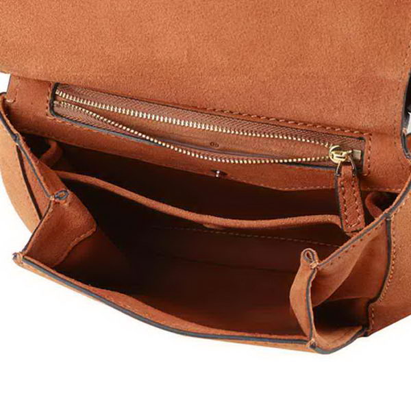 Gucci Nouveau Fringe Suede Leather Shoulder Bag 347100 Brown