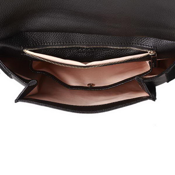 Gucci Nouveau Fringe Suede Leather Shoulder Bag 347102 Black