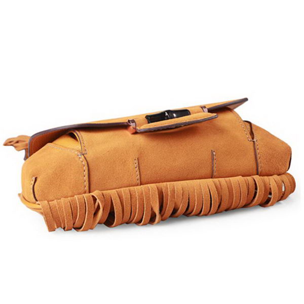 Gucci Nouveau Fringe Suede Leather Shoulder Bag 347103 Wheat