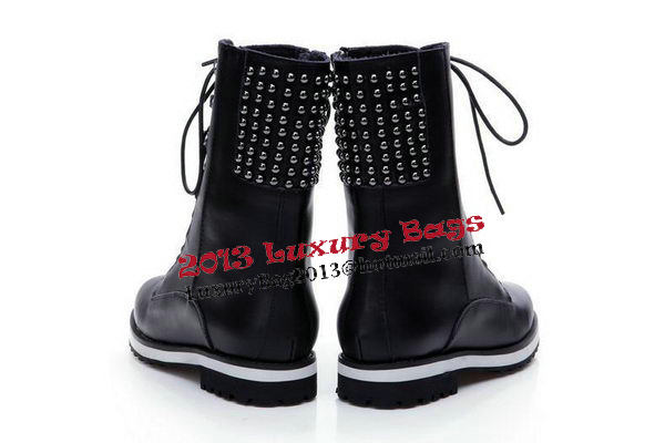 Alexander McQueen Calfskin Leather Ankle Boot MCQ239 Black