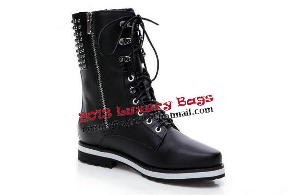 Alexander McQueen Calfskin Leather Ankle Boot MCQ239 Black