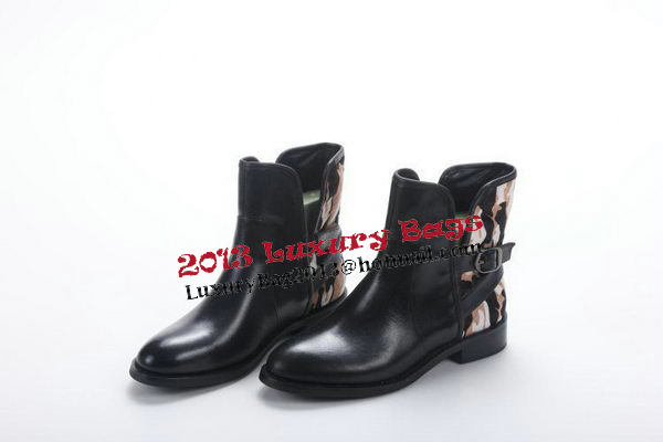 Alexander McQueen Sheepskin Leather Ankle Boot MCQ243 Black