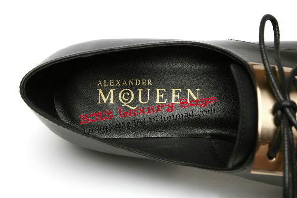 Alexander McQueen Sheepskin Leather Casual Shoes MCQ244 Black