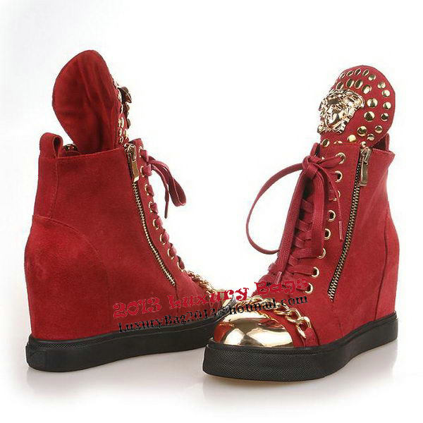Giuseppe Zanotti Suede Leather Ankle Boot GZ0366 Red