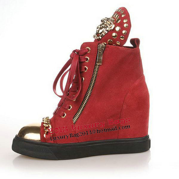 Giuseppe Zanotti Suede Leather Ankle Boot GZ0366 Red