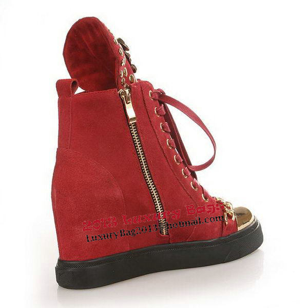 Giuseppe Zanotti Suede Leather Ankle Boot GZ0366 Red