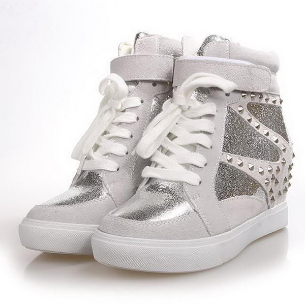 Valentino Suede Leather Sneakers VT179 Silver