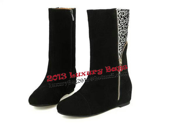miu miu Suede Leather Ankle Boot MM313 Black