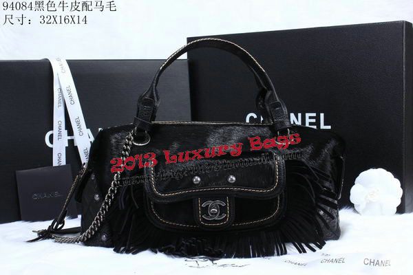 Chanel Bowling Handbag Calfskin Leather A94084 Black