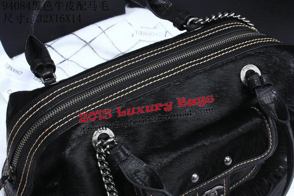 Chanel Bowling Handbag Calfskin Leather A94084 Black