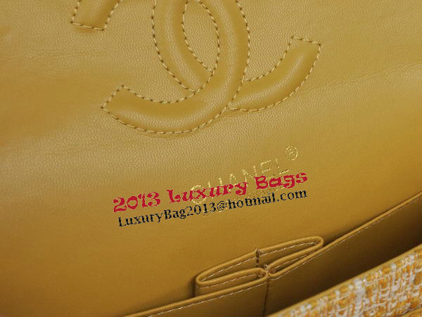 Chanel 2.55 Series Flap Bag Fabric CHA1112 Gold