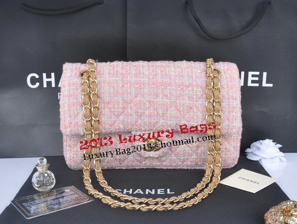 Chanel 2.55 Series Flap Bag Fabric CHA1112 Pink