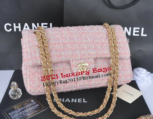 Chanel 2.55 Series Flap Bag Fabric CHA1112 Pink