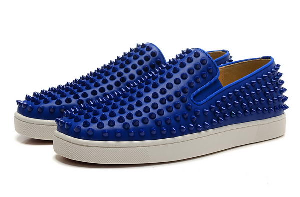 Christian Louboutin Casual Shoes Calfskin Leather CL839 Blue