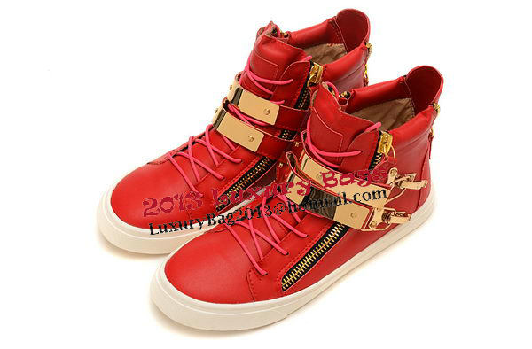 Giuseppe Zanotti Sneakers Sheepskin Leather GZ0368 Red