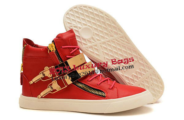 Giuseppe Zanotti Sneakers Sheepskin Leather GZ0368 Red