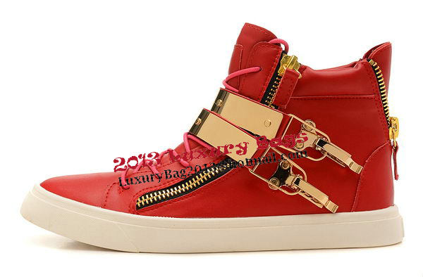 Giuseppe Zanotti Sneakers Sheepskin Leather GZ0368 Red