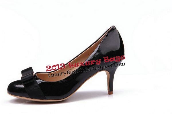 Salvatore Ferragamo Patent Leather 75mm Pump FL0466 Black