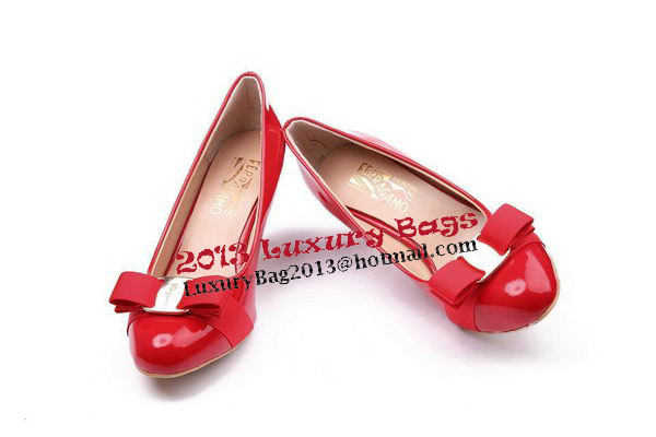 Salvatore Ferragamo Patent Leather 75mm Pump FL0466 Red