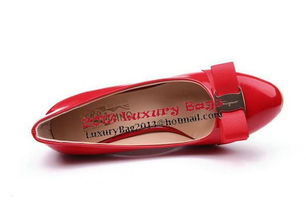 Salvatore Ferragamo Patent Leather 75mm Pump FL0466 Red