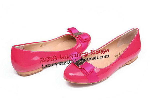 Salvatore Ferragamo Patent Leather Flat FL0474 Rose