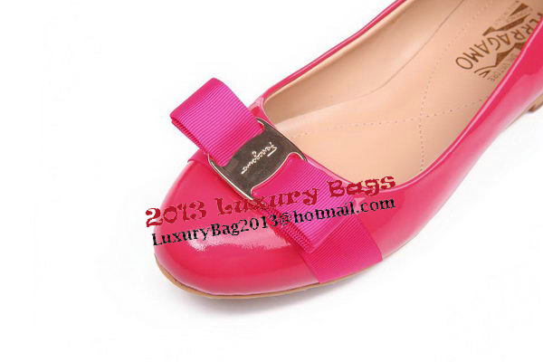 Salvatore Ferragamo Patent Leather Flat FL0474 Rose