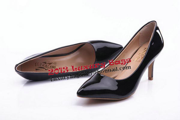 Salvatore Ferragamo Patent Leather Pump FL0460 Black