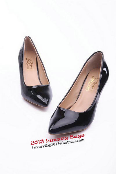 Salvatore Ferragamo Patent Leather Pump FL0460 Black