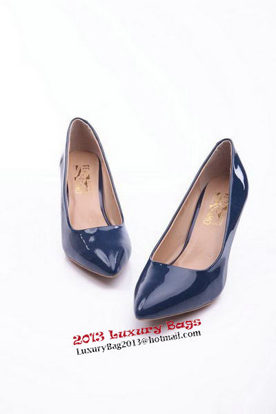 Salvatore Ferragamo Patent Leather Pump FL0460 Royal