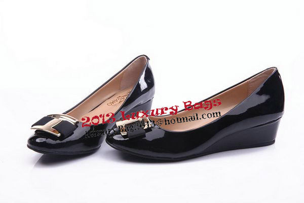 Salvatore Ferragamo Patent Leather Pump FL0461 Black