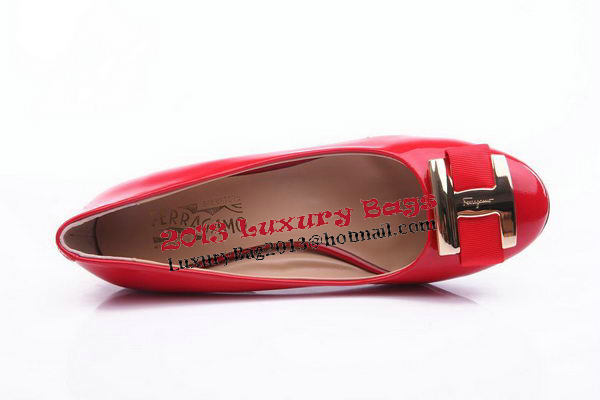 Salvatore Ferragamo Patent Leather Pump FL0461 Red