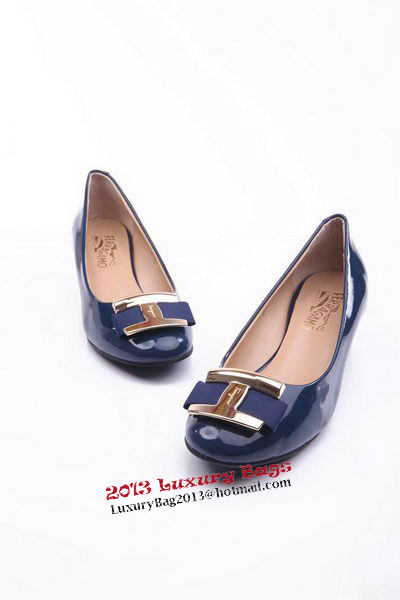 Salvatore Ferragamo Patent Leather Pump FL0461 Royal