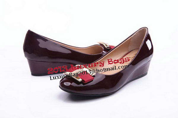 Salvatore Ferragamo Patent Leather Pump FL0461 Wine