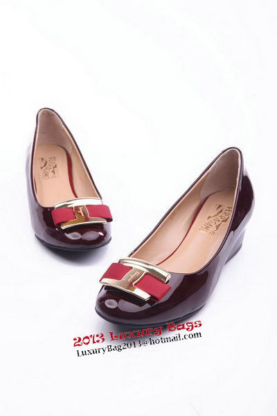 Salvatore Ferragamo Patent Leather Pump FL0461 Wine