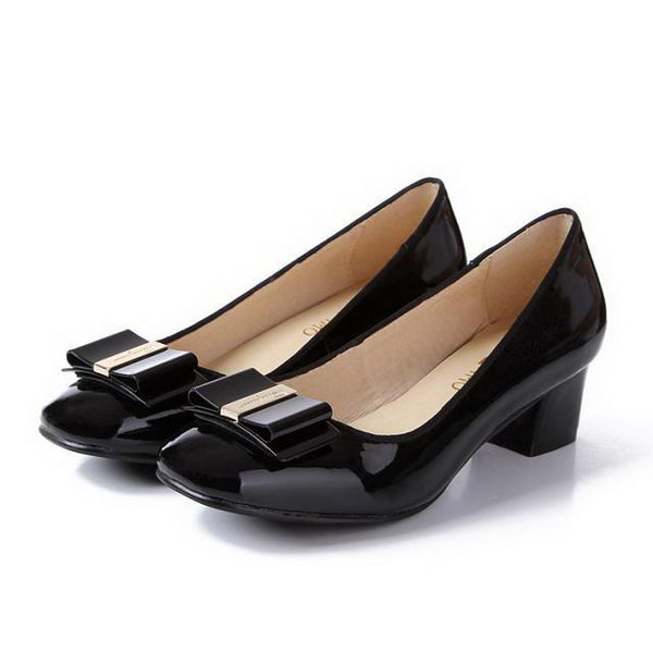 Salvatore Ferragamo Patent Leather Pump FL0473 Black