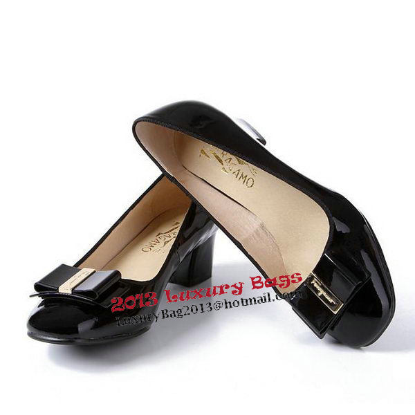 Salvatore Ferragamo Patent Leather Pump FL0473 Black