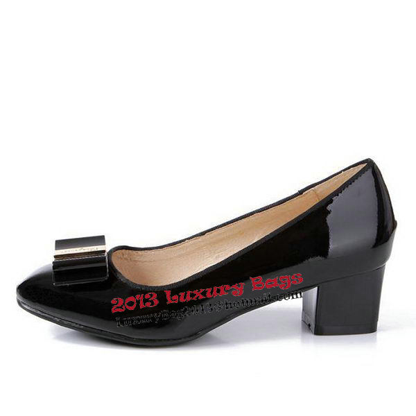 Salvatore Ferragamo Patent Leather Pump FL0473 Black