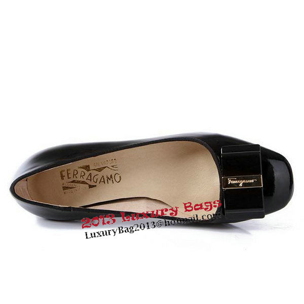 Salvatore Ferragamo Patent Leather Pump FL0473 Black